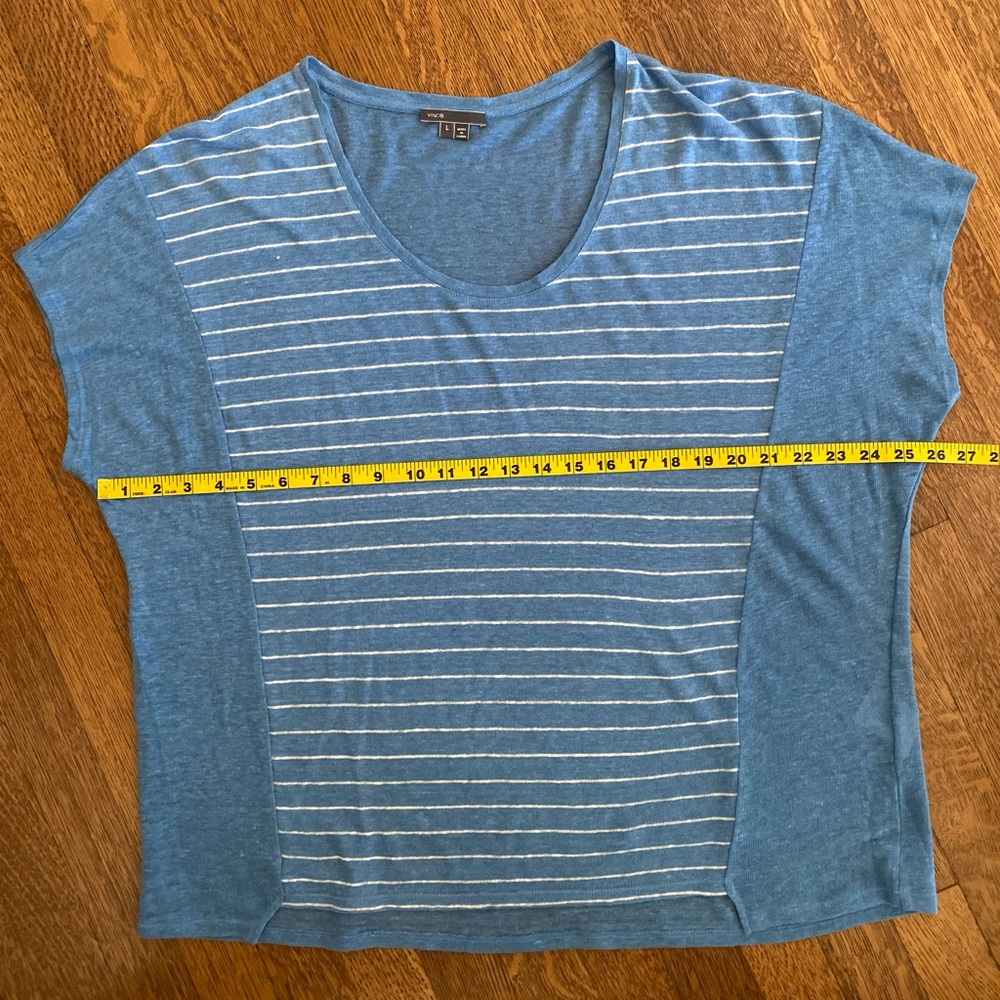 Vince striped top, size L